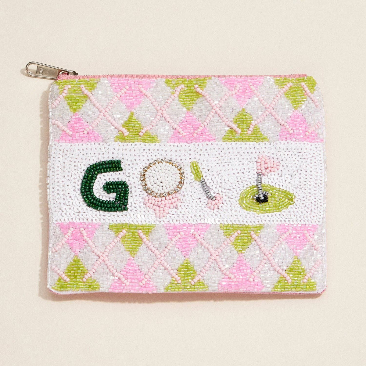 Handcrafted  Beaded Golf pouch