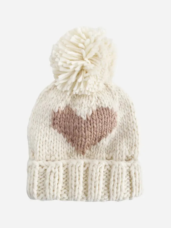 Bonnet bébé en forme de cœur Blush