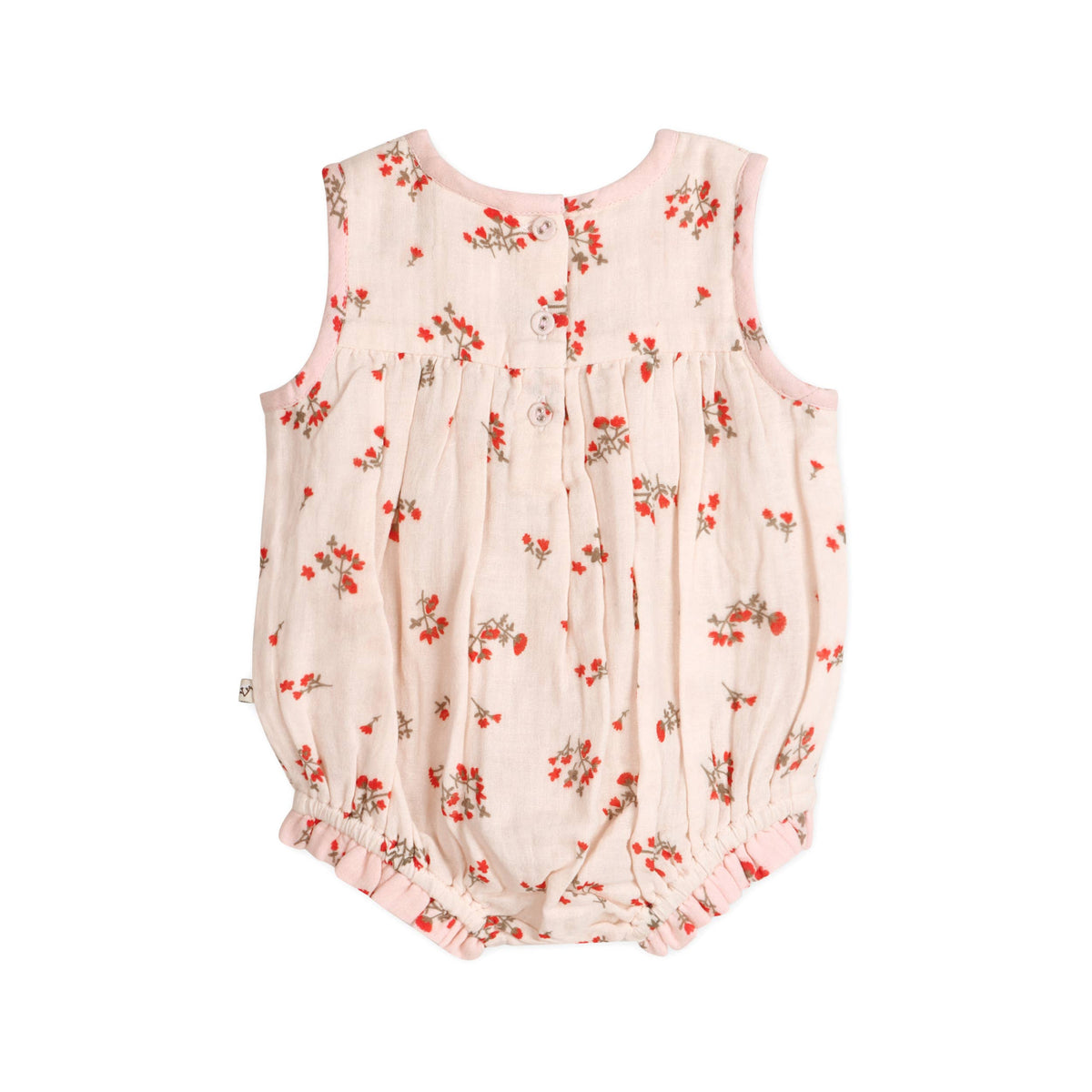 Barboteuse florale + bandeau pour bébé (biologique)