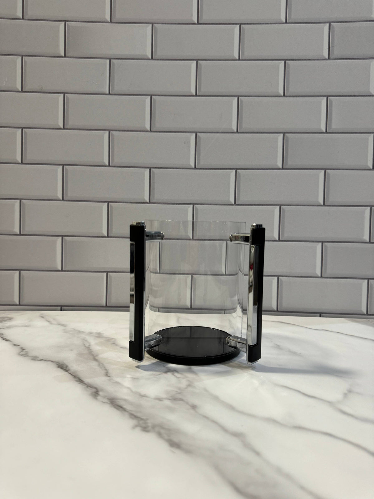 Stainless Steel Two Tone Wash Cup - silver
