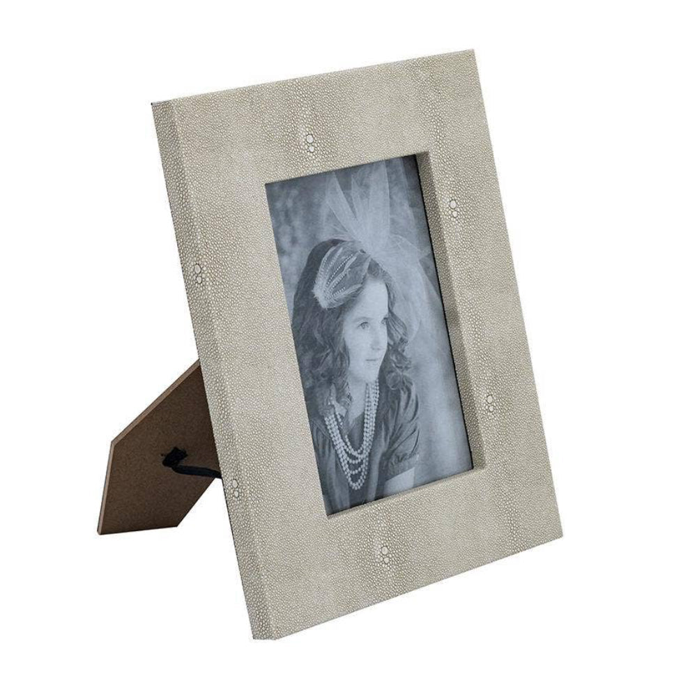 Cadre photo en similicuir taupe - 20x25 cm