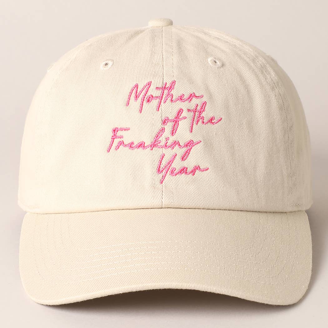 Casquette "Mère de l'année, putain" : rose