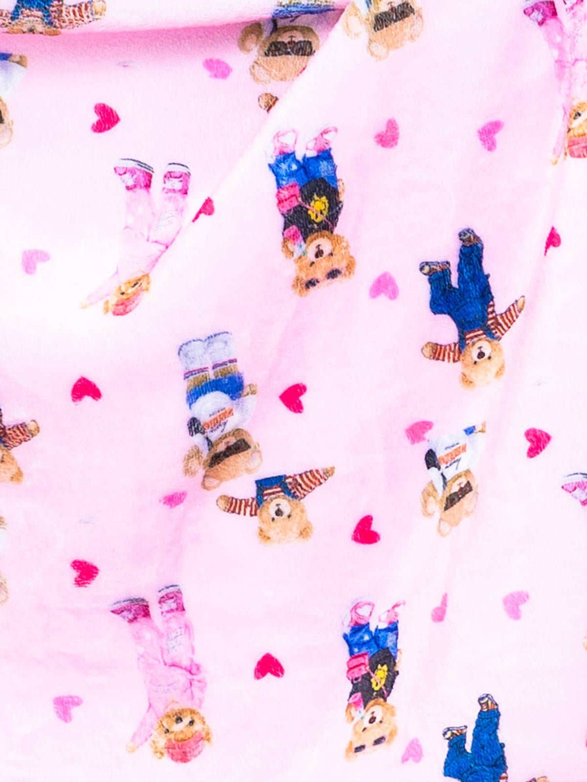 Girls Plush Blanket - Teddy Bear