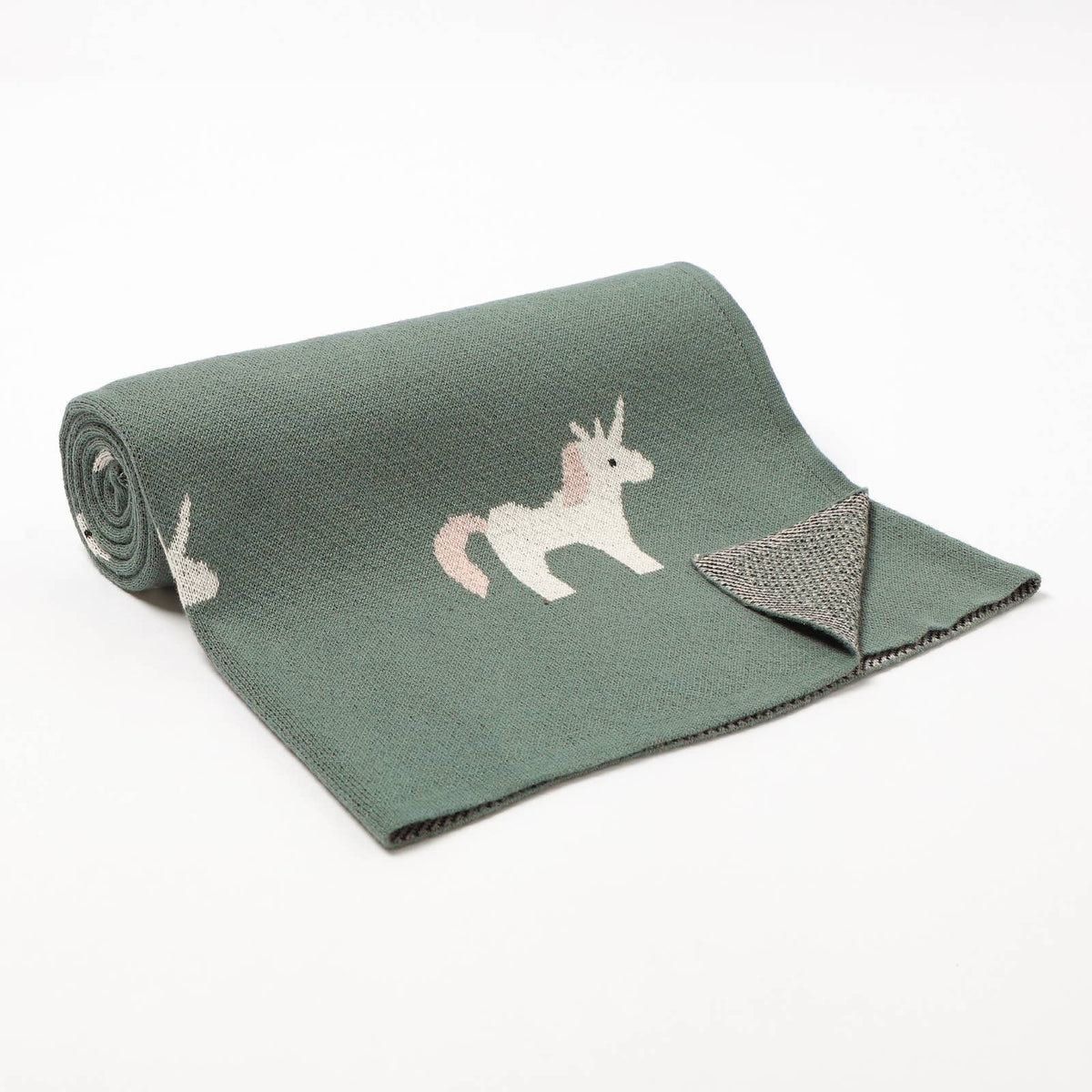 Couverture Personnalisée - Licorne Sauge