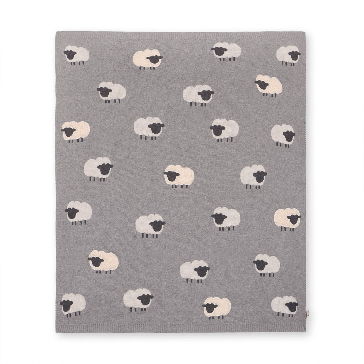 Couverture bébé personnalisée en coton biologique avec mouton en laine 3D