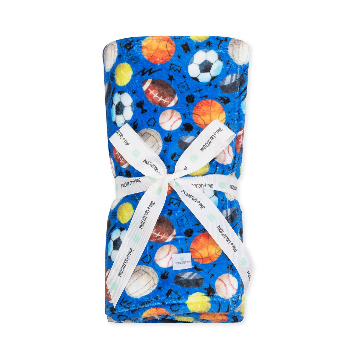 Couverture en peluche - Bleu Sport