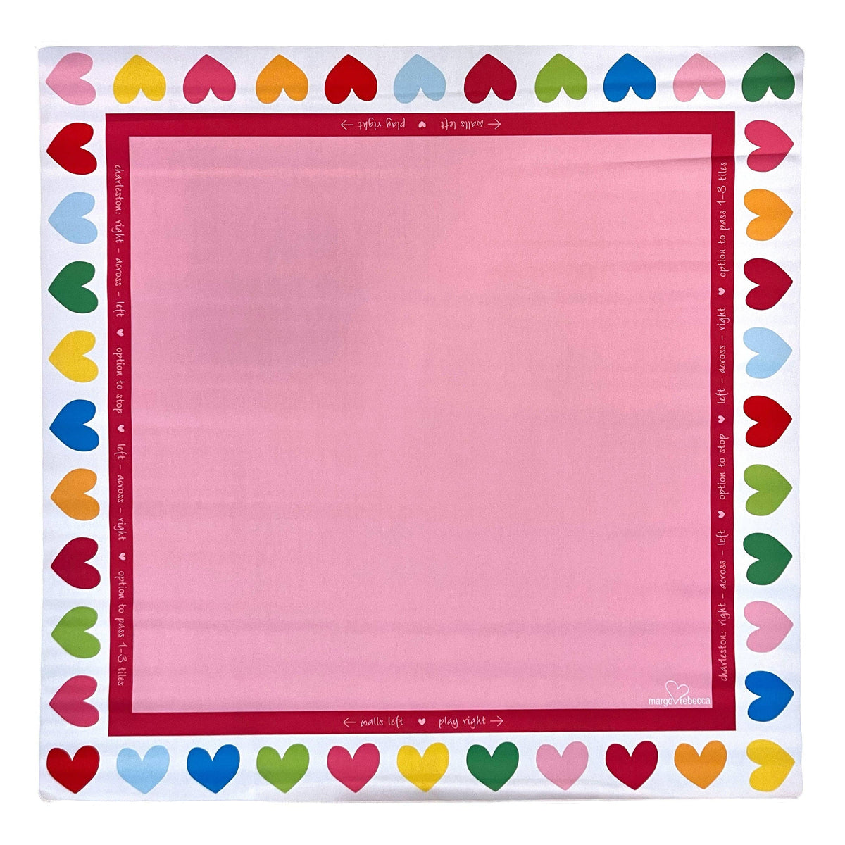 Tapis de Mahjong - cœur rose