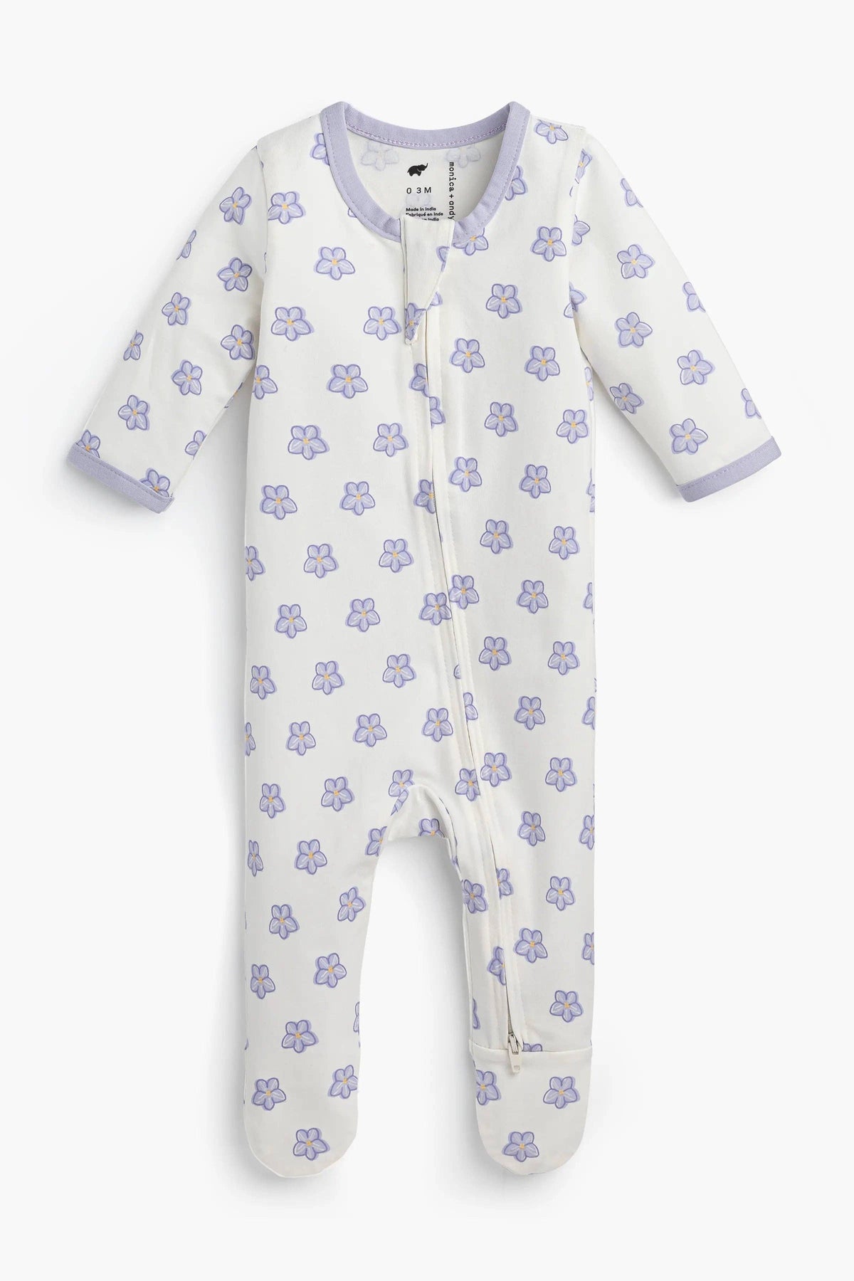 Zipper One-Piece Sweet Violets