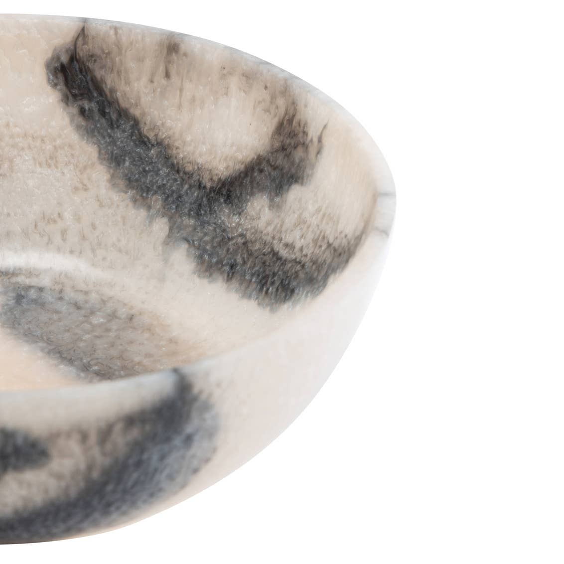 Lucente Resin Matte Salad Bowl - Grey
