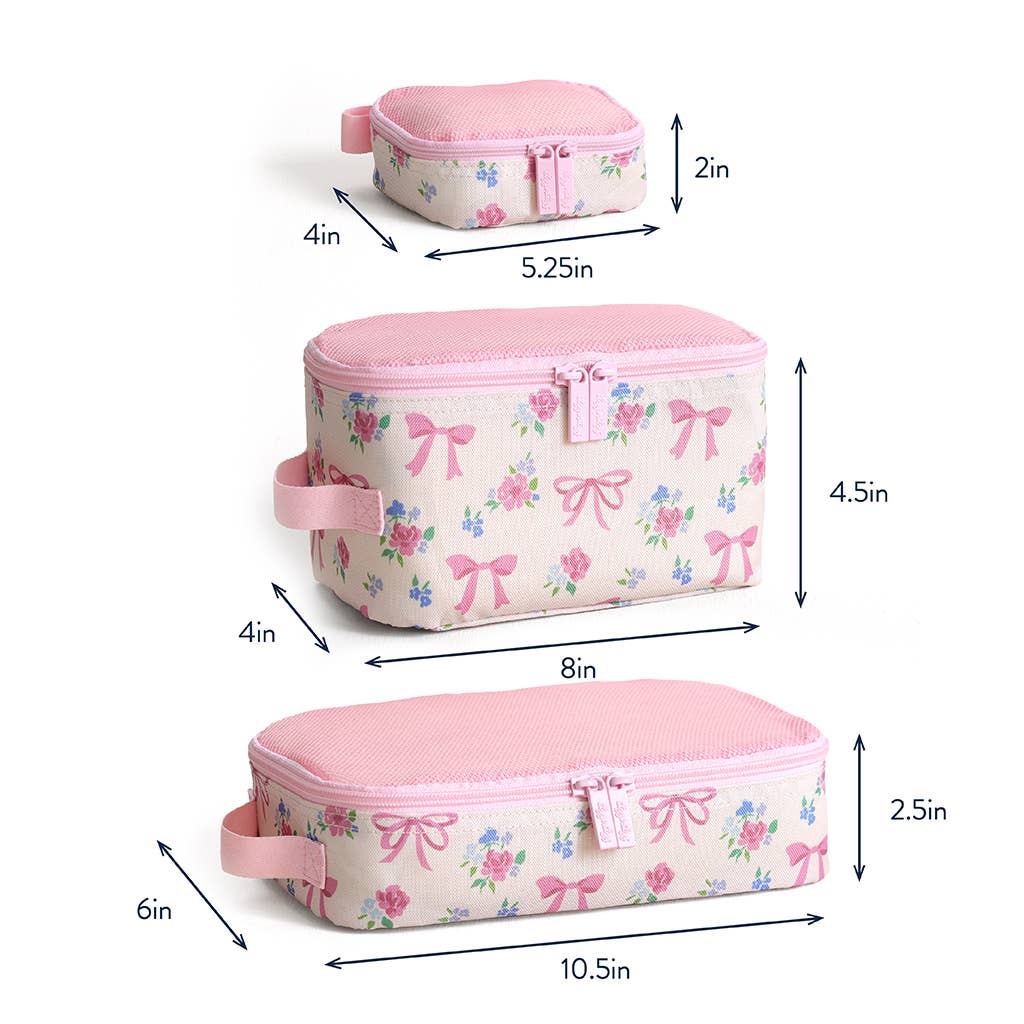 Cubes d'emballage Rubans et Roses