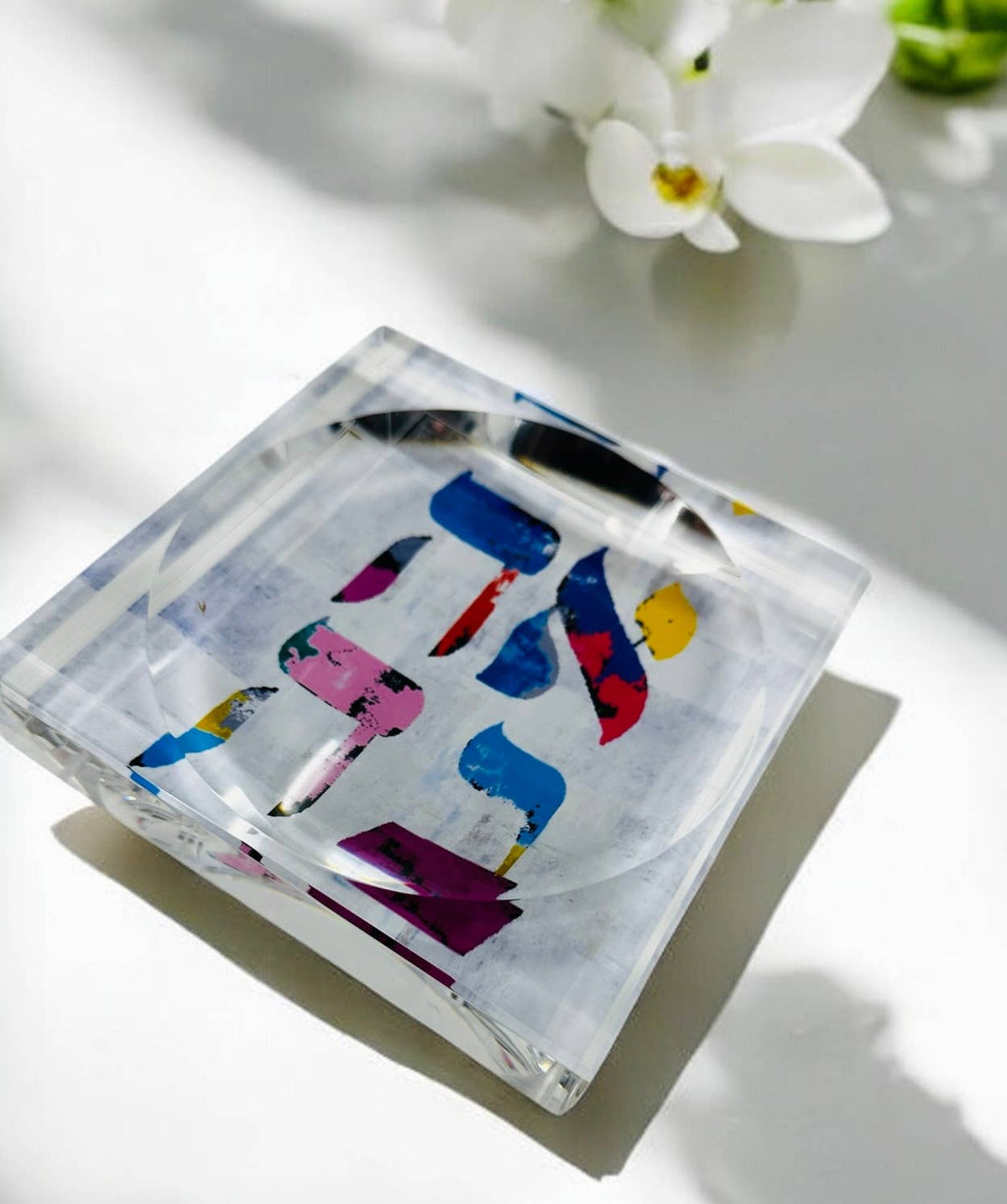 Ahava Love Acrylic Candy Dish Catchall Tray  
