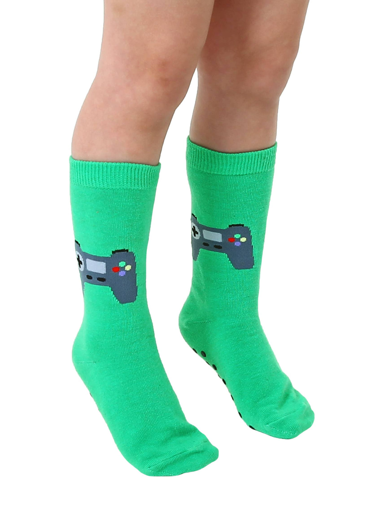 Chaussettes 3D pour enfants - Manette de jeu - Vert
