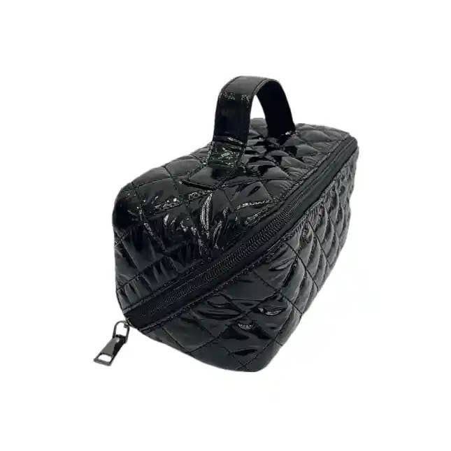 Diamond Glam Zip bag - black