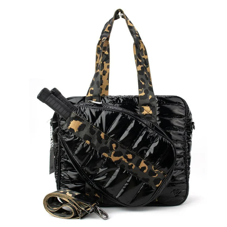 PICKLEBALL SPORT BAG - BLACK LEOPARD