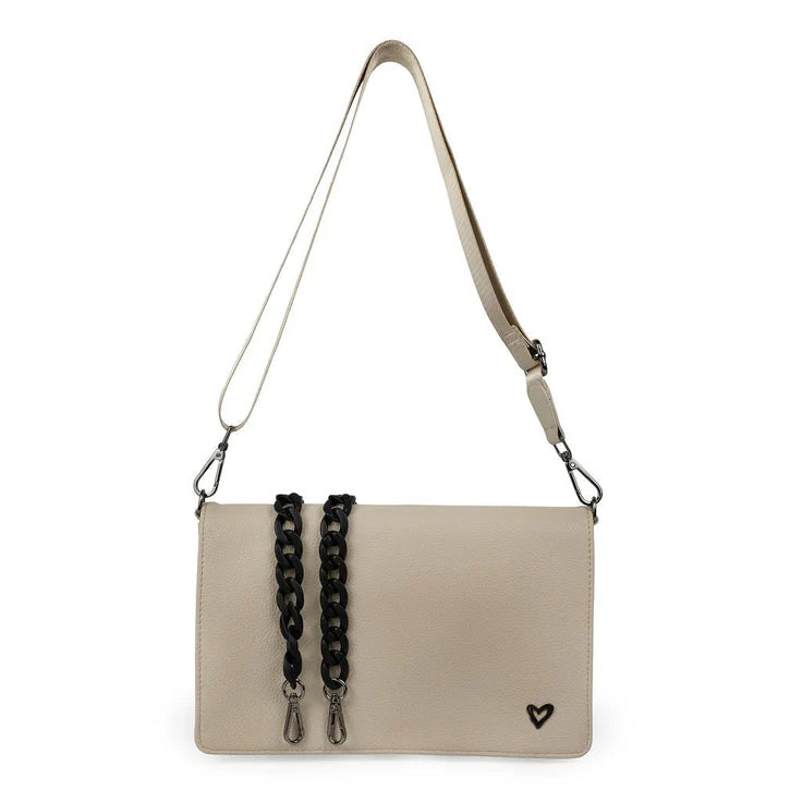 Ritson Vegan Leather Crossbody Bag -Beige