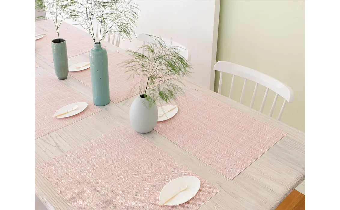 Chilewich Placemat - Rectangle Mini Basketweave - Cool Grey