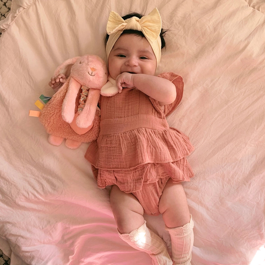 Baby Lovey - Plush Bunny with Silicone Teether Toy