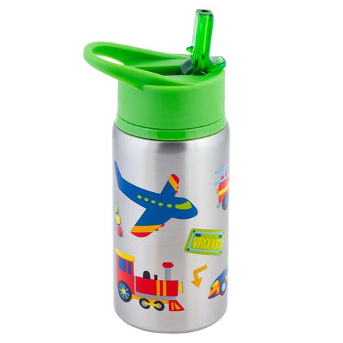 Water Bottle - Flip Top Stainless Steel- Transportation