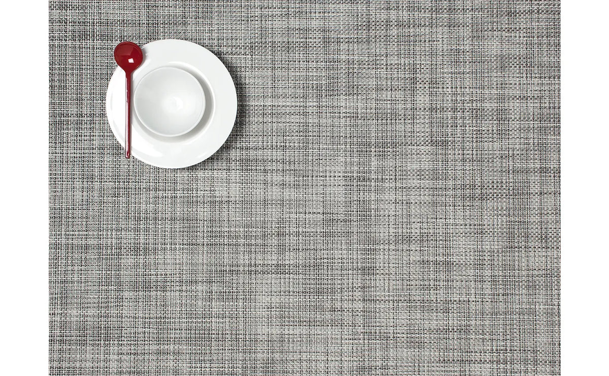 Chilewich Placemat - Rectangle Mini Basketweave  - Gravel