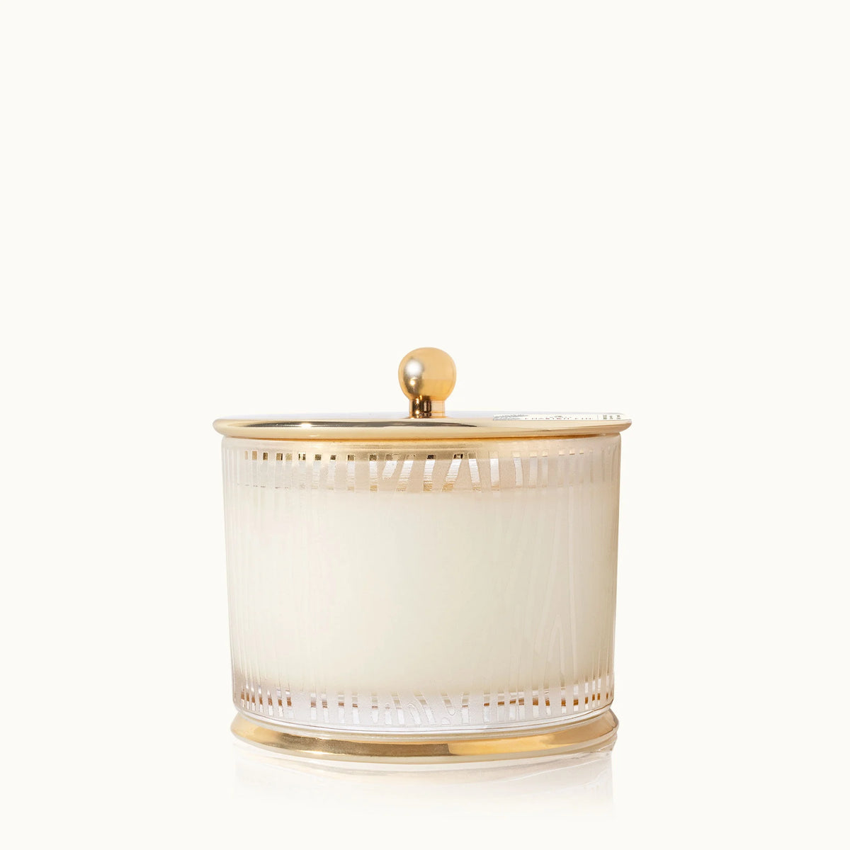 Thymes - Bougie en bois givré doré de sapin Frasier