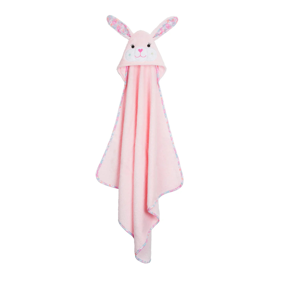 Serviette de bain bébé personnalisée - Capuche éponge - Lapin Béatrice